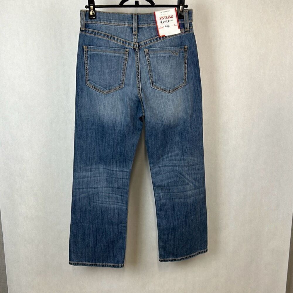 NEW Cruel Denim Skylar Jeans Sky-High Rise Crop Sz 33/15 Distressed Stonewash 26